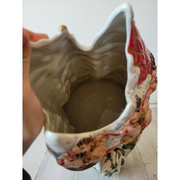 Fitz Floyd North Pole Castle reindeer slay centerpiece vase - Picture 10 of 11